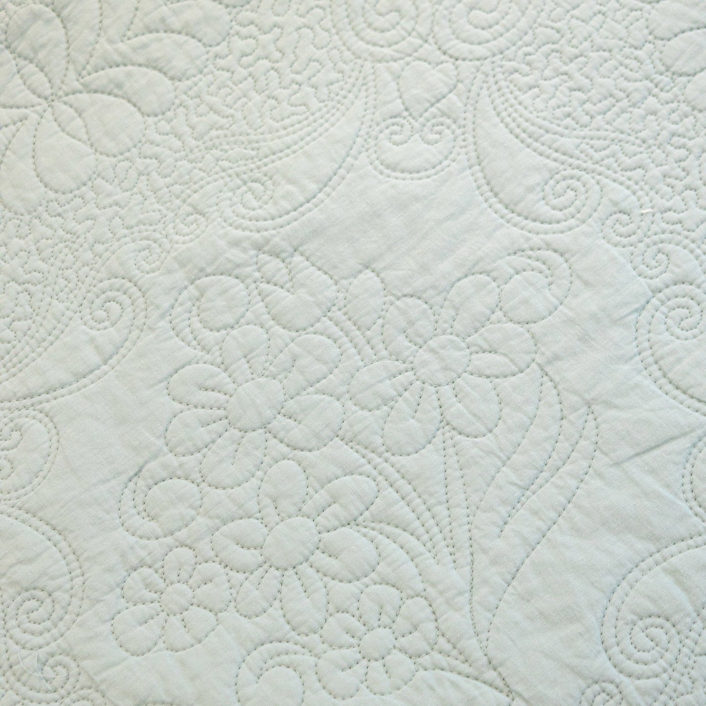 Baroque Floral Quilted Cotton Sofa Cover, Non-Slip Washable Couch Protector